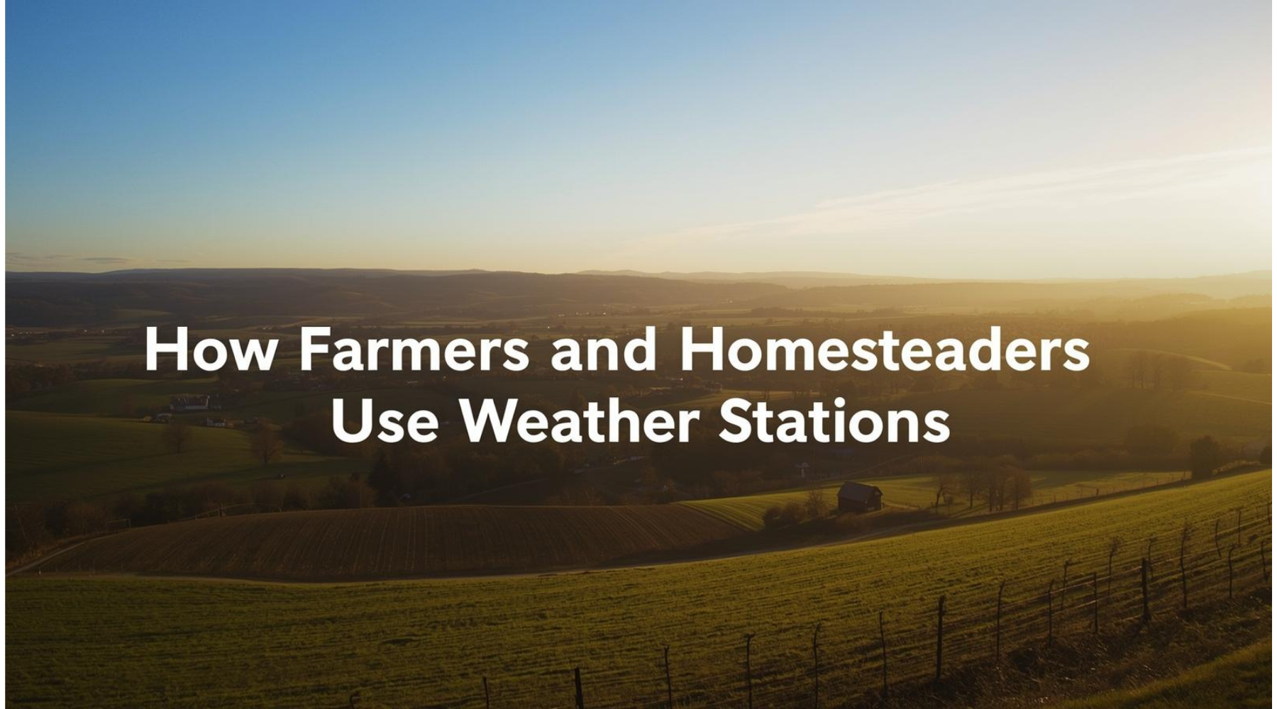 How Farmers and Homesteaders Use Weather Stations by Weather Scientific