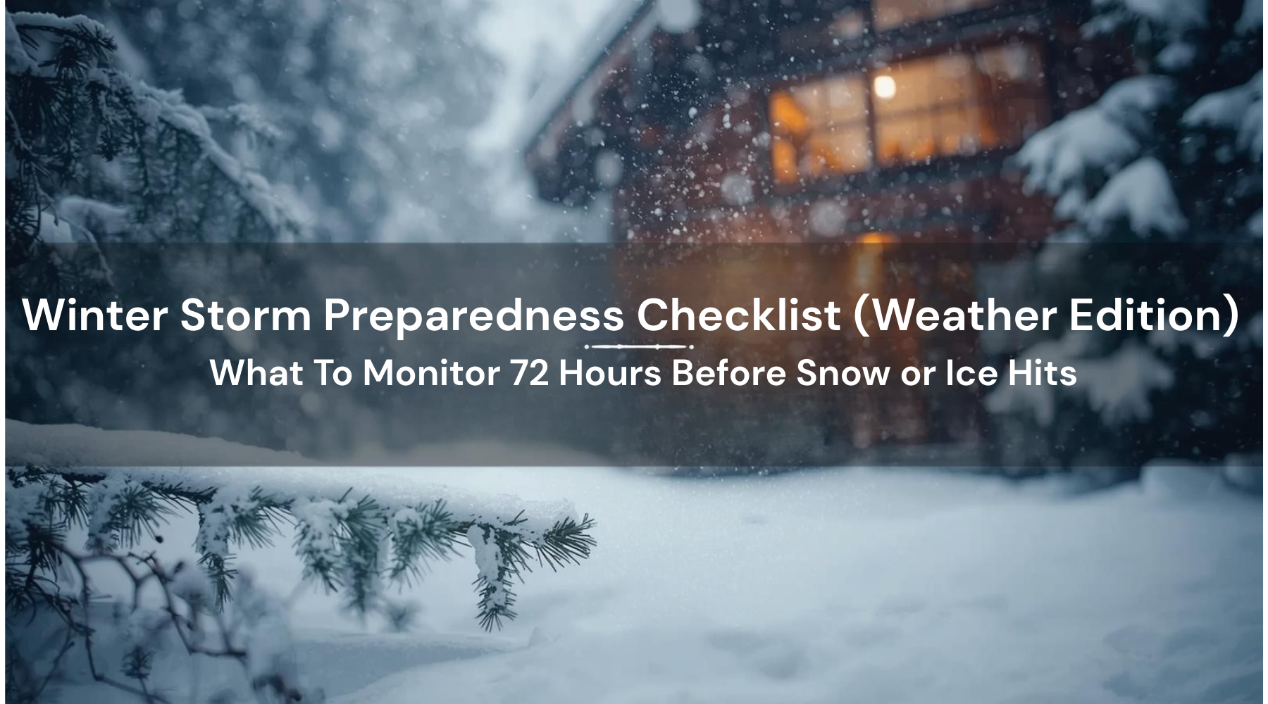 Winter Storm Preparedness Checklist (Weather Edition): What To Monitor 72 Hours Before Snow or Ice Hits by Weather Scientific