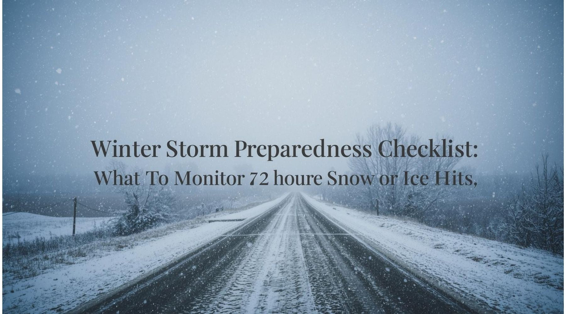 Winter Storm Preparedness Checklist (Weather Edition) What To Monitor 72 Hours Before Snow or Ice Hits by Weather Scientific