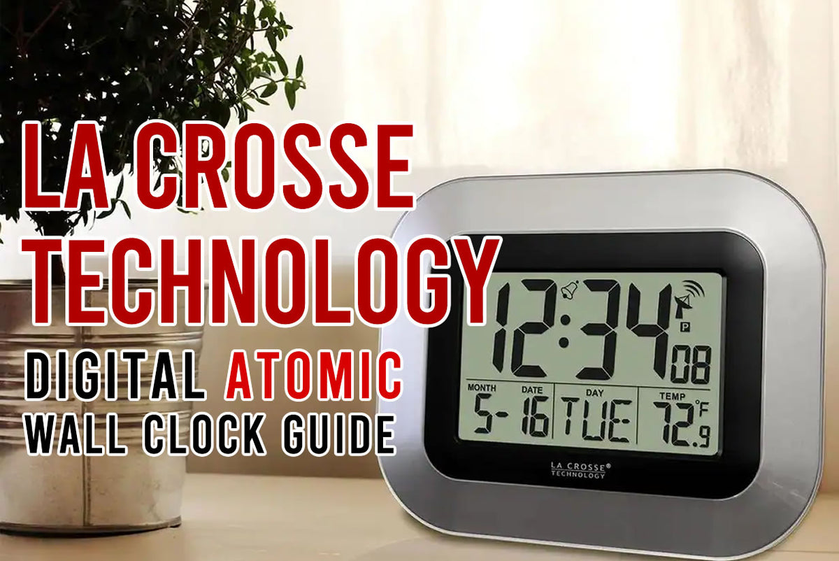 La Crosse Technology Atomic Digital Wall Clock with Indoor Temperature & Humidity