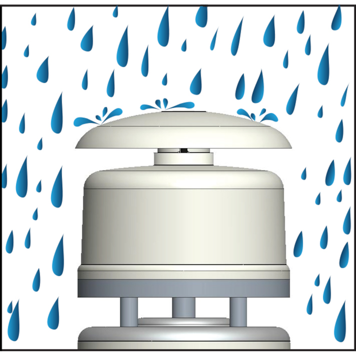 150WXRS NMEA 0183 AG WeatherStation SolarShield and Rain Sensor - RS232 rain-sensing dome