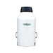 A white insulated liquid container with a black lid and black side handles, featuring the 'apogee INSTRUMENTS' logo printed in green on the front, set against a plain white background.