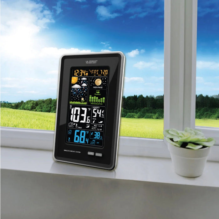 LaCrosse Technology 308-1425BV3 Wireless Color Weather Station on Window Sill