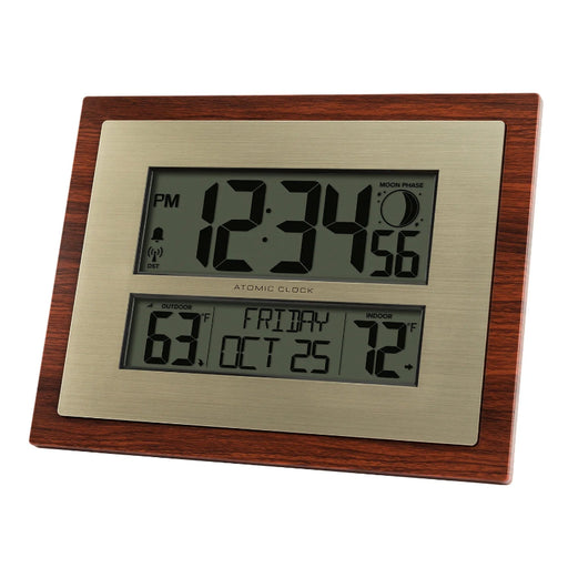 LaCrosse Technology 513-23137 Atomic Digital Wall Clock with Moon Phase, main profile