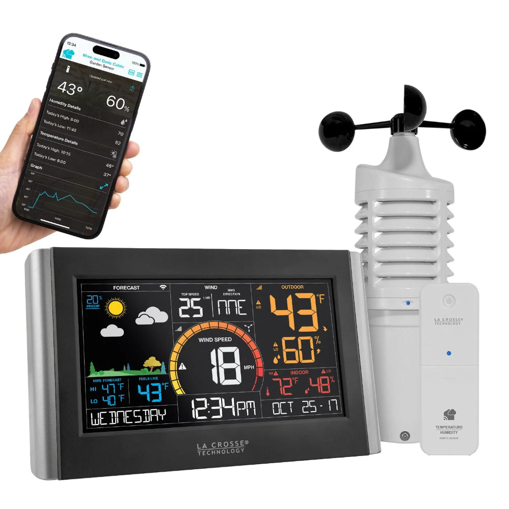 La Crosse V21-WTHV4 Complete Personal Wireless Remote Monitoring Wind ...