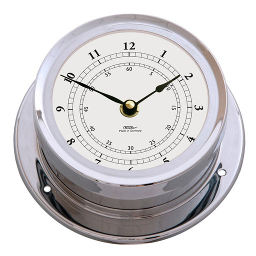 Weather Scientific Fischer 1600U | Quartz clock chrome case with white face