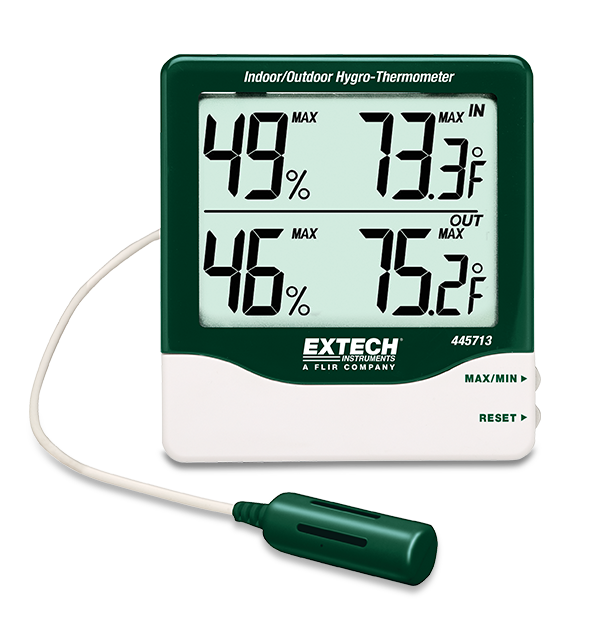 Teledyne Flir Big Digit Indooroutdoor Hygro Thermometer Extech 445713 — Weather Scientific 5807