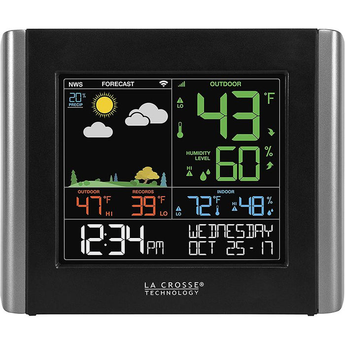 Weather Scientific LaCrosse Technology V10-TH Remote Monitoring Color Weather Station LaCrosse Technology 