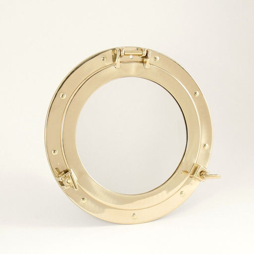 Weather Scientific Bey-Berk 11 1/2" Brass Porthole Mirror BB05 Bey-Berk 