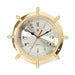 Weather Scientific Bey-Berk Lacquered Brass Ship's Wheel Quartz Clock with Beveled Glass SQ502 Bey-Berk 