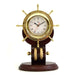 Weather Scientific Bey-Berk Lacquered Brass Ships Wheel Quartz Clock with Beveled Glass and Fisherman's Rope SQ521T Bey-Berk 