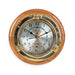 Weather Scientific Bey-Berk Lacquered Brass Porthole Tide & Time Quartz Clock on Oak Wood SQ528 Bey-Berk 