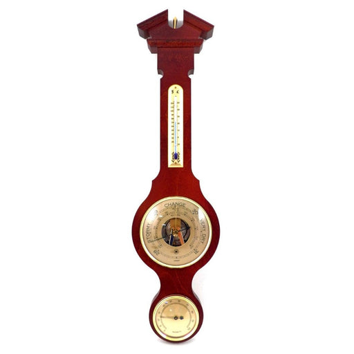 Weather Scientific Bey-Berk WS014 Banjo Weather Station with Barometer, Thermometer and Hygrometer on Walnut Wood Bey-Berk 