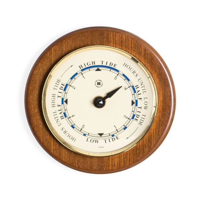 Weather Scientific Bey-Berk Tide Clock on 5" Cherry Wood with Brass Bezel WS074 Bey-Berk 