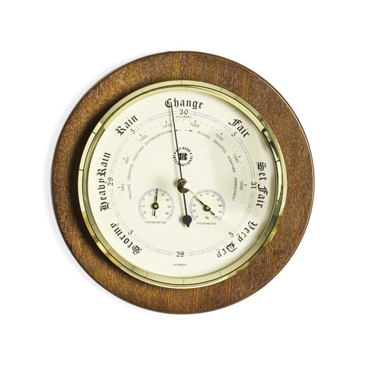 Weather Scientific Bey-Berk Barometer with Thermometer and Hygrometer on 9" Cherry Wood with Brass Bezel WS078 Bey-Berk 