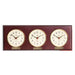 Weather Scientific Bey-Berk Triple Quartz Clock on Mahogany Wood with Brass Bezel WS215 Bey-Berk 