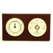 Weather Scientific Bey-Berk Tide Clock and Barometer with Thermometer on Mahogany Wood with Brass Bezel. Wall WS217 Bey-Berk 
