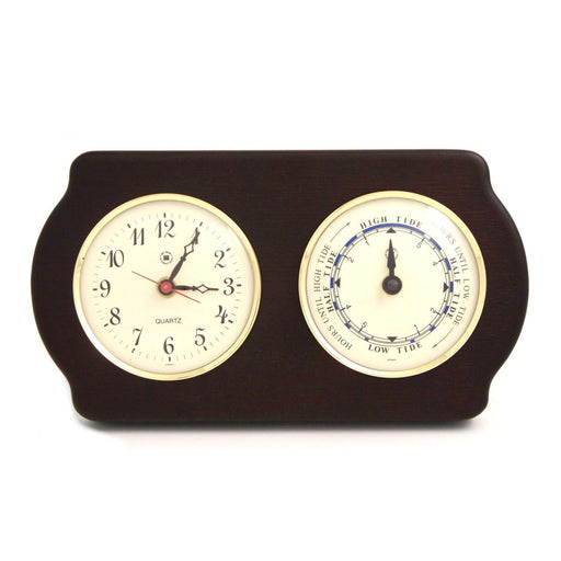 Weather Scientific Bey-Berk Quartz Clock and Tide Clock on Ash Wood with Brass Bezel WS416 Bey-Berk 