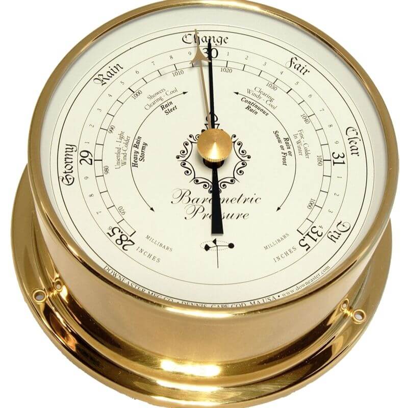 ACGrade Wall Mounted Barometer, 108 mm See-Through Round dial