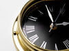 Weather Scientific Tabic Clocks Handmade Prestige Roman Numeral Clock in Solid Brass With a Jet Black Dial. Tabic Clocks 