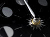 Weather Scientific Tabic Clocks Handmade Prestige Moon Phase Clock in Chrome on an English Oak Mantel/Display Mount black dial details