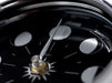 Weather Scientific Tabic Clocks Handmade Prestige Moon Phase Clock in Chrome on an English Oak Wall Mount Tabic Clocks 