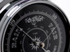 Weather Scientific Tabic Clocks Handmade Prestige Barometer in Chrome with Jet Black Dial Mounted on an English Oak Mantel/Display Mount Tabic Clocks 