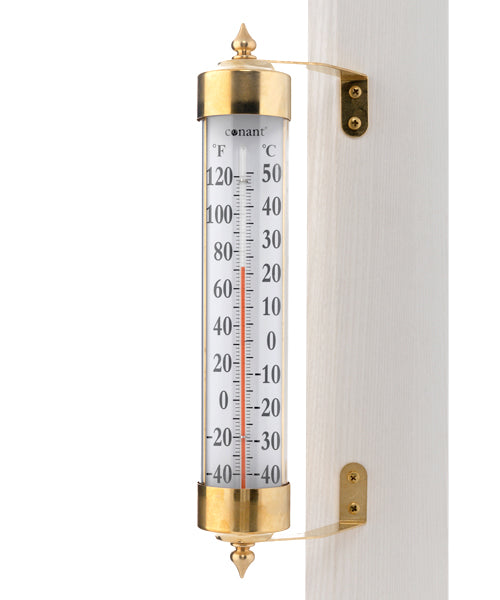 Weather Scientific Conant Collections Vermont Grande View 12" Thermometer (Living Finish Brass) Conant Collections 