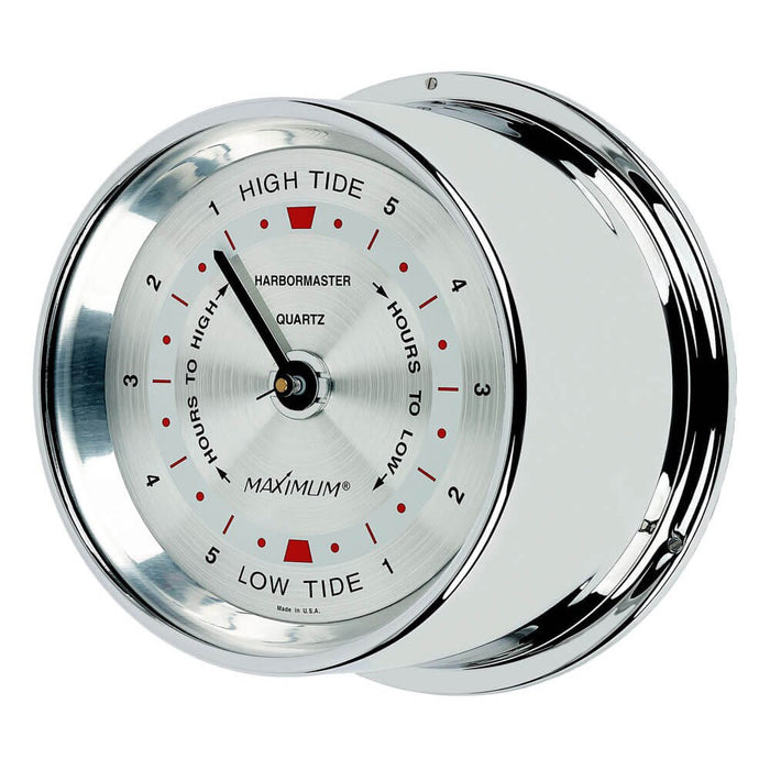 Weather Scientific Maximum Inc. Harbormaster Time and Tide Clock in Brass, Nickel, Chromo Maximum 