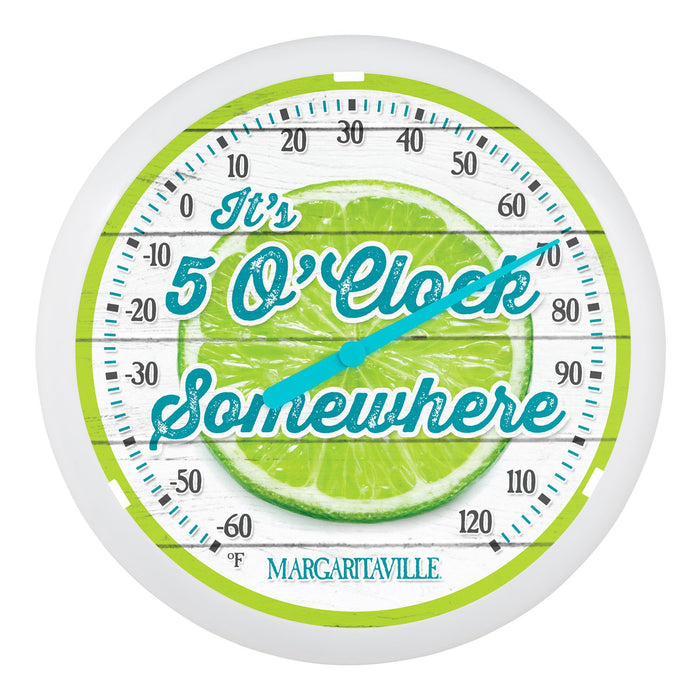 Weather Scientific LaCrosse Technology 104-38667MV 13.25" Round 5 O'Clock Somewhere Margaritaville Thermometer LaCrosse Technology 