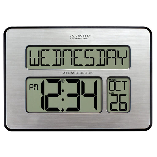 Weather Scientific LaCrosse Technology 513-1419BLV4 Atomic Digital Wall Clock with Backlight LaCrosse Technology 