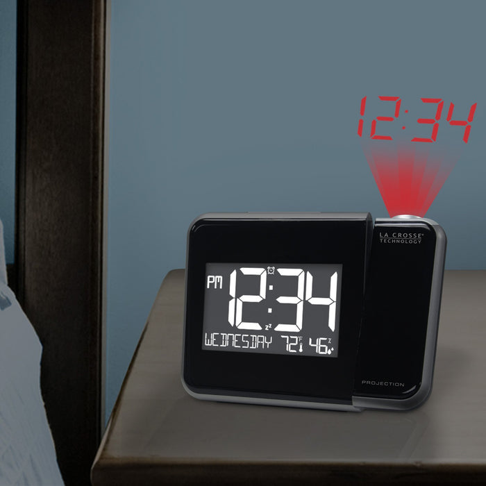 Weather Scientific LaCrosse Technology 616-1412V4 Projection Alarm Clock with Indoor Temp/Humidity and Backlight LaCrosse Technology 