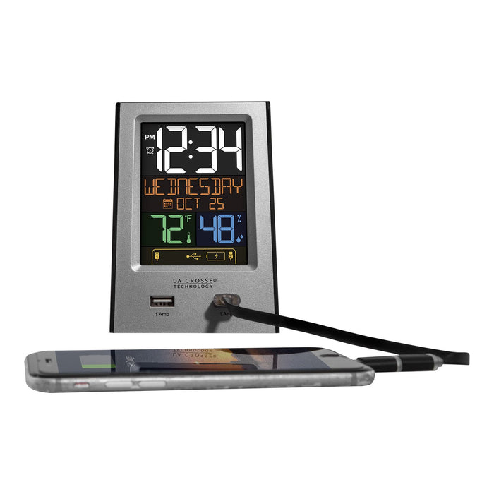 Weather Scientific LaCrosse Technology 617-1614 Multi-Color Digital Alarm Clock with USB LaCrosse Technology 