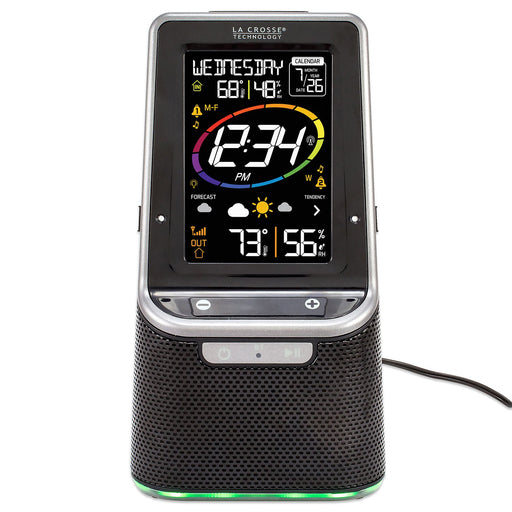 Weather Scientific LaCrosse Technology S86842 Wireless Weather Station with Bluetooth Speaker and Atomic Time and LaCrosse Technology 