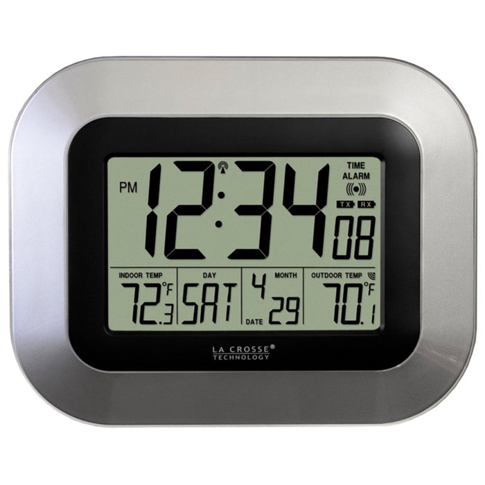 Weather Scientific LaCrosse Technology WS-8115U-S Atomic Digital Wall Clock with Indoor/Outdoor Temperature LaCrosse Technology 