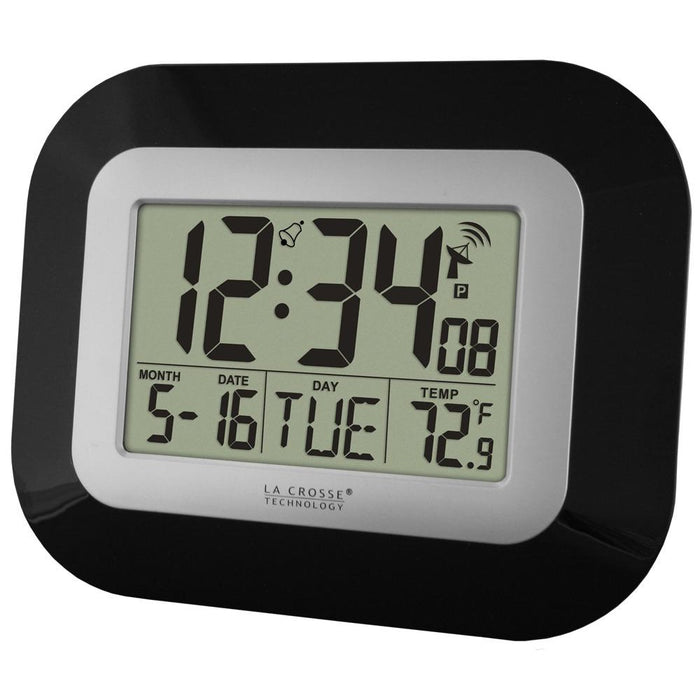 Weather Scientific LaCrosse Technology WT-8005U-B Atomic Digital Wall Clock with Indoor Temperature and Date LaCrosse Technology 