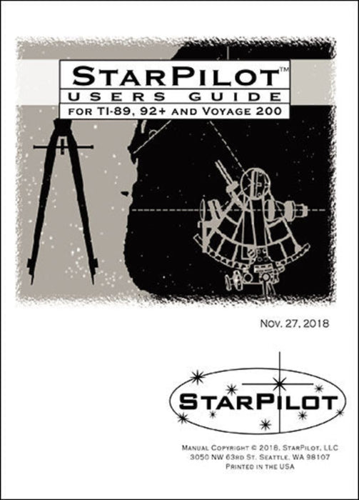 Weather Scientific Printed Users Guide for StarPilot Calculators Starpath 