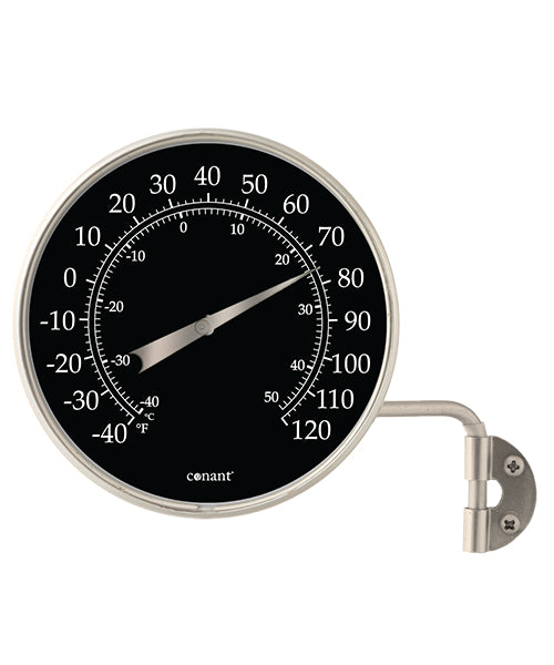 Weather Scientific Conant Collections Décor 8.5" Dial Thermometer (Satin Nickel) Conant Collections 