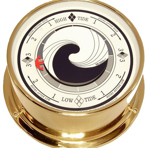Weather Scientific Downeaster 'The Wave' 3088 Tide Clock Brass case