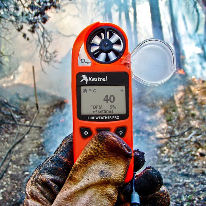 Weather Scientific Kestrel 5500FW Fire Weather Meter Pro in wild fire