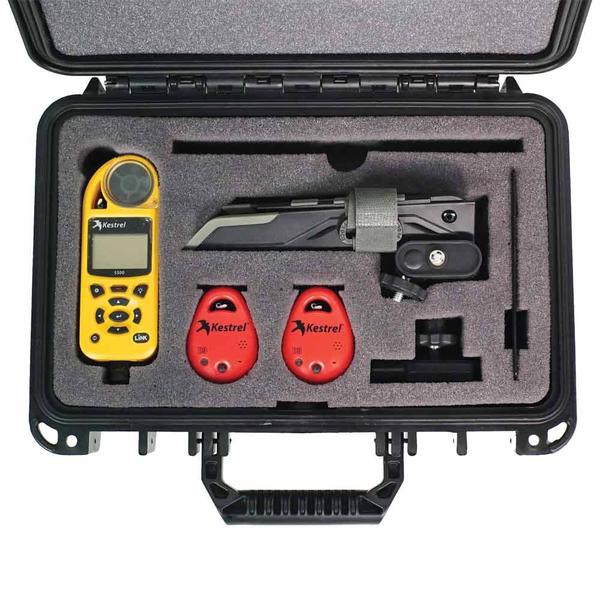 Weather Scientific Kestrel Storm Chaser Kit with Kestrel 5500 Weather Meter, Vane Mount, Mini Tripod, Two D3 DROPs open case