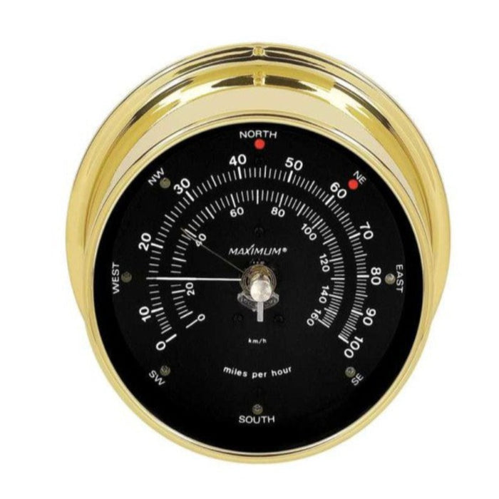 Weather Scientific Maximum Inc. Maestro Wind Speed & Direction Indicator brass case black dial main profile