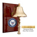 Weather Scientific Weems & Plath U.S. Navy 6" Brass Bell on 9x12" High Gloss Mahogany Plaque - #9 Emblem Weems & Plath 