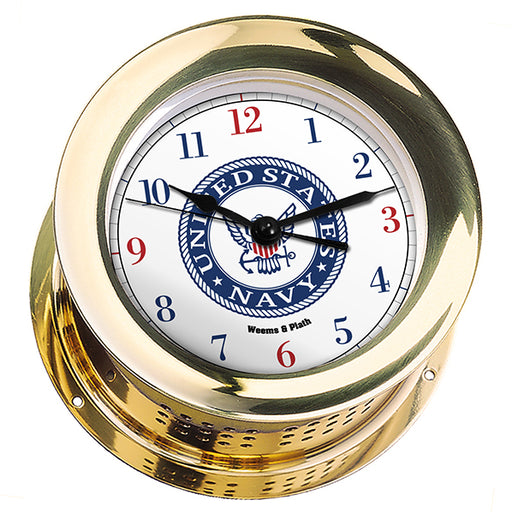 Weather Scientific Weems & Plath U.S. Navy Atlantis Quartz Clock - #9 Emblem Weems & Plath 