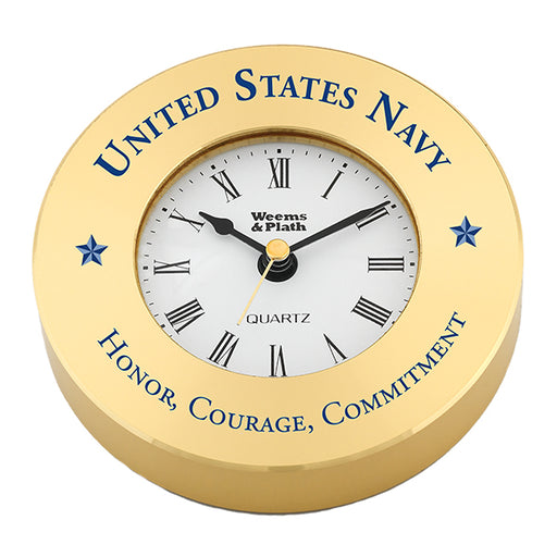 Weather Scientific Weems & Plath U.S. Navy Brass Clock Chart Weight - Honor, Courage, Commitment Weems & Plath 
