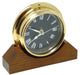 Weather Scientific Tabic Clocks Handmade Solid Brass Roman Clock Mounted on an English Oak Mantel/Display Mount Tabic Clocks 