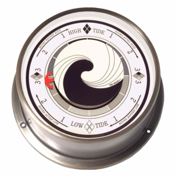 Weather Scientific Downeaster 'The Wave' 3088 Tide Clock chrome case