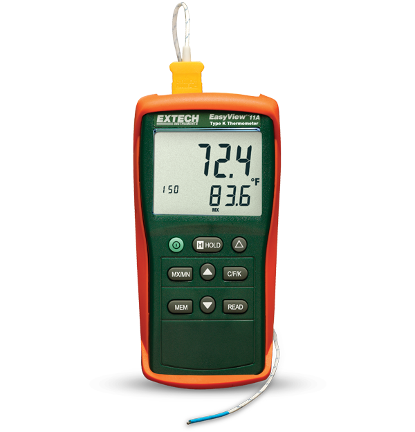 Teledyne Flir EasyView™ Type K Single Input Thermometer Extech EA11A
