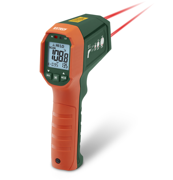Teledyne Flir Dual Laser IR Thermometer Extech IR320 — Weather Scientific