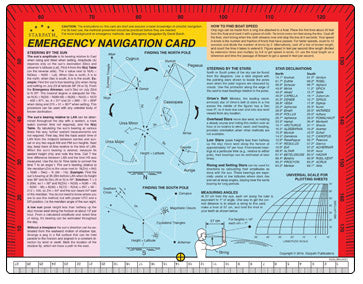 Weather Scientific Starpath Emergency Navigation Card 1836 Starpath 